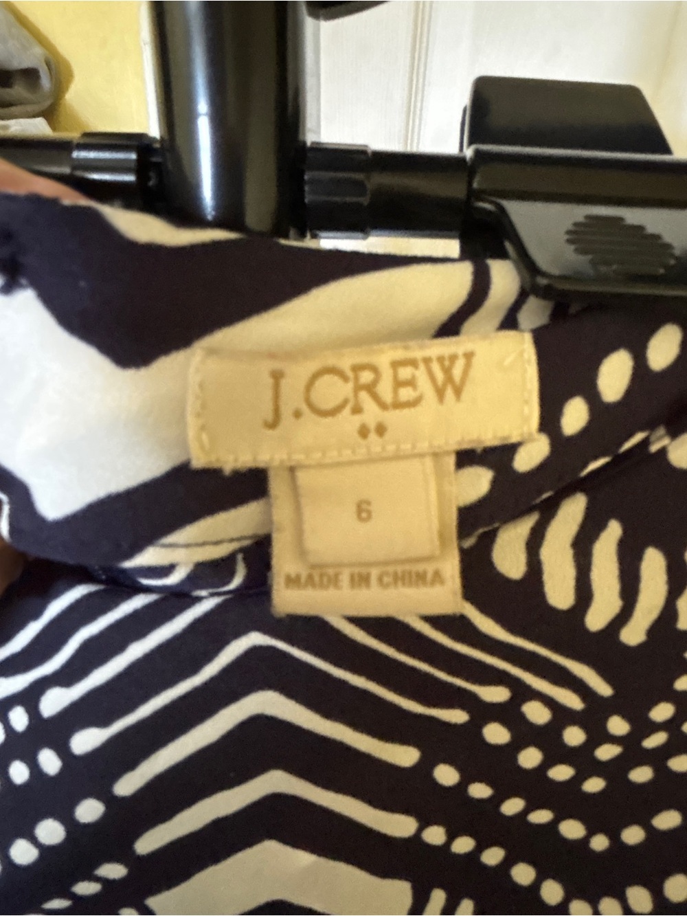 J. Crew Navy and White Abstract Print Sleeveless Jumpsuit Romper Shorts